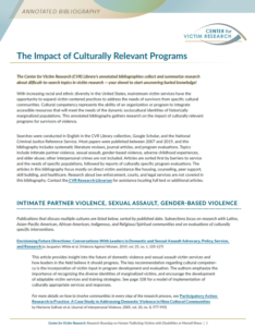 thumbnail of first page of bibliography on culturally relevant programs