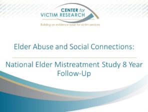 Elder mistreatment 8 year